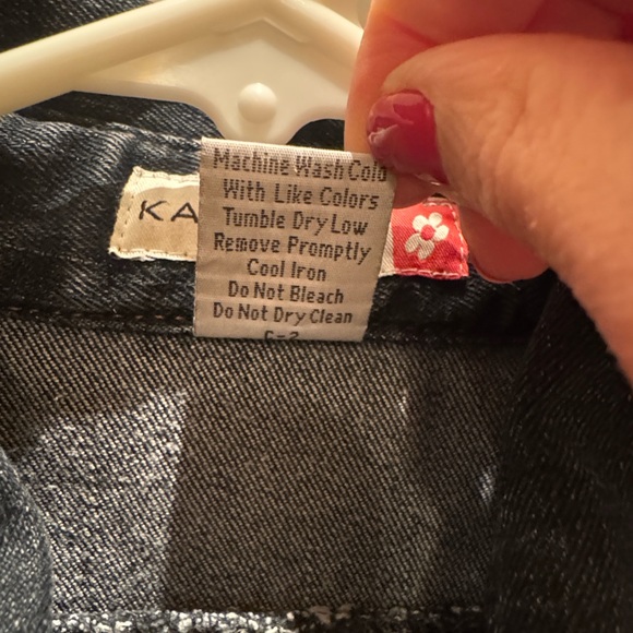 Vintage Western Dark Denim Jacket with Brown Buttons - Picture 7 of 7